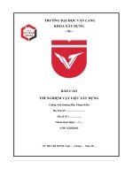 Báo cáo thí nghiệm vật liệu xây dựng