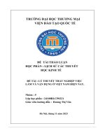 Bài Tiểu Luận  Đề Tài Lý Thuyết Thất Nghiệp Việc Làm Và Vận Dụng Ở Việt Nam Hiện Nay..pdf