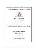 (Tiểu luận) đề tài lạm phát và những biện pháp ngăn ngừalạm phát trong điều hành nền kinh tế quốc dân