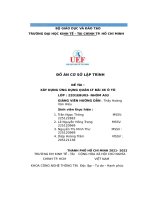 (Tiểu luận) đồ án cơ sở lập trình  đề tài xây dựng ứng dụng quản lý bãi xe ô tô