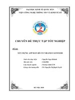 Chuyên đề thực tập tốt nghiệp: Xây dựng phần mềm bán đồ ăn nhanh FastFood