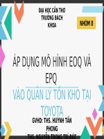 Áp dụng mô hình eoq và epq vào quản lý tồn kho tại toyota