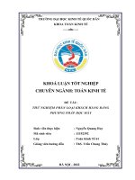Khóa luận tốt nghiệp: Thử nghiệm phân loại khách hàng bằng phương pháp học máy