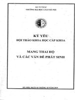 Kỷ yếu hội thảo khoa học cấp Khoa: Mang thai hộ và các vấn đề phát sinh