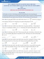 Bài tập khoảng cách giữa 2 đường thẳng chéo nhau hay