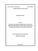 Luận văn thạc sĩ Luật học: Thế chấp tài sản hình thành trong tương lai theo quy định pháp luật Việt Nam tại Ngân hàng Thương mại Cổ phần Ngoại thương Việt Nam 