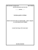 Luận văn thạc sĩ Luật học: Pháp luật về công ty hợp danh - Thực trạng và giải pháp hoàn thiện