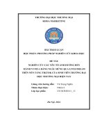 Bài thảo luận nghiên cứu các yêu tố ảnh hưởng đến hành vi mua hàng ngẫu hứng qua livestream trên nền tảng tiktok của sinh viên trường đại học thương mại hiện nay
