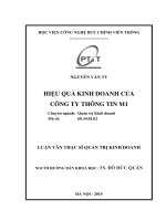 Hiệu quả kinh doanh của Công ty Thông tin M1