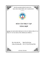 Báo cáo thực tập tổng hợp: Xây dựng phần mềm quản lý dự án trong công ty Cổ phần Tư vấn Xây dựng Công trình Giao thông 2