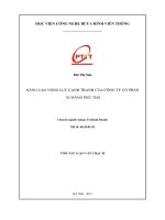 Nâng cao năng lực cạnh tranh của Công ty cổ phần xi măng Phú Thọ