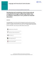 Developing and sustaining critical intercultural competence through confronting hidden bias in children s literature in efl preservice teacher educati
