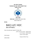 TIỂU LUẬN MÔN HỌC KĨ NĂNG ỨNG DỤNG CÔNG NGHỆ THÔNG TIN đề tài bạo lực học đường