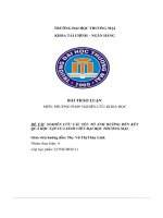 Bài thảo luận phương pháp nghiên cứu khoa học nghiên cứu các yếu tố ảnh hưởng đến kết quả học tập của sinh viên đại học thương mại