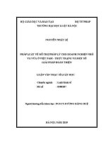 Luận văn thạc sĩ Luật học: Pháp luật về hỗ trợ pháp lý cho doanh nghiệp nhỏ và vừa ở Việt Nam - Thực trạng và một số giải pháp hoàn thiện