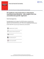 Fdi spillovers and productivity in vietnamese manufacturing industries   new insights from the unconditional quantile regression