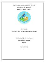 Bộ môn kinh tế vận tải bài tập lớn học phần thực hành tài chính ngân hàng phân tích báo cáo tài chính của công ty sữa việt nam vinamilk