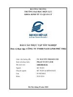 BÁO CÁO THỰC TẬP TỐT NGHIỆP Đơn vị thực tập CÔNG TY TNHH NAM LINH PHÚ THỌ