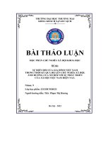 Sự biến đổi của gia đình việt nam trong thời kỳ quá độ lên chủ nghĩa xã hội  ảnh hưởng của nó đối với sự phát triển của xã hội việt nam hiện nay