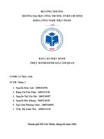 BÁO CÁO THỰC HÀNH THỰC HÀNH ĐÁNH GIÁ CẢM QUAN