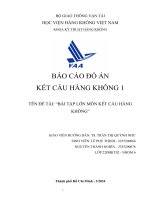BÁO CÁO ĐỒ ÁN KẾT CẤU HÀNG KHÔNG 1  ĐỀ TÀI BÀI TẬP LỚN MÔN KẾT CẤU HÀNG KHÔNG
