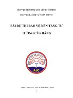 Bài dự thi bảo vệ nền tảng tư tưởng của đảng thế nào là bảo vệ nền tảng tư tưởng của đảng