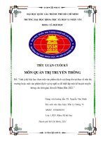 Anh (chị) hãy lựa chọn một sản phẩm (dịch vụ) đang tồn tại thực tế trên thị trường hoặc một sản phẩm (dịch vụ) tự nghĩ ra để thiết lập một kế hoạch truyền thông cho thời gian đón tết Nhâm Dần 2022