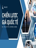 Chiến lược giá quốc tế  chính sách định giá phương pháp tiếp cận định giá quốc tế leo thang giá