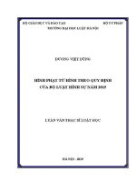 Luận văn thạc sĩ Luật học: Hình phạt tử hình theo quy định của Bộ luật Hình sự năm 2015