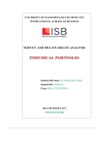 (Tiểu luận) survey and multivariate analysisind ividual portfolio