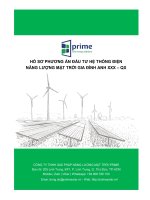 Hồ sơ phương án đầu tư hệ thống điện năng lượng mặt trời gia đình anh xxx – qx