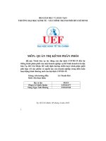 (Tiểu luận) trình bày sự tác động của đại dịch covid 19 đến hệthống kênh phân phối của một doanh nghiệp cụ thể kinh doanh trên địabàn tp  hồ chí minh