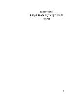 Giáo trình Luật Dân sự Việt Nam Tập 2 - Trường Đại học Luật Hà Nội. Chủ biên: Đinh Văn Thanh, Nguyễn Minh Tuấn, Trần Thị Huệ