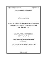 Luận văn thạc sĩ Luật học: Tạm giam trong tố tụng hình sự và thực tiễn áp dụng của Cơ quan Cảnh sát điều tra tại tỉnh Bắc Kạn