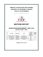 (Tiểu luận) report yakult   operation management