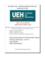 (Tiểu luận) em hãy giải thích ý nghĩa của các mục (mục lớn và mục nhỏ) và giải thích mối quan hệ giữa các mục trong các chương