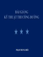 Bài giảng kĩ thuật thi công đường giao thông