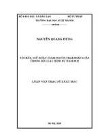 Luận văn thạc sĩ Luật học: Tội bắt, giữ hoặc giam người trái pháp luật trong Bộ luật Hình sự năm 2015