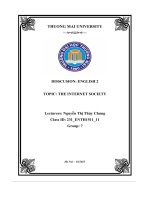 Disscusion english 2 topic the internet society