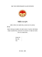 1  phân tích quan điểm tổ chức đảng và đảng viên phải chịu sự kiểm tra, giám sát của đảng và chịu sự giám sát của nhân dân