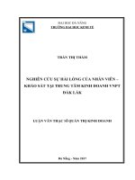 Nghiên cứu sự hài lòng của nhân viên – khảo sát tại trung tâm kinh doanh vnpt   đắk lắk