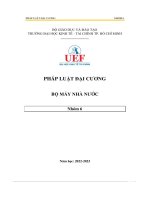 (Tiểu luận) pháp luật đại cương  bộ máy nhà nước