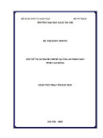 Xét xử vụ án hành chính tại Tòa án nhân dân tỉnh Cao Bằng :  luận văn thạc sĩ Luật học / Hà Thị Hằng Nhung ; TS. Hoàng Quốc Hồng hướng dẫn