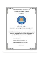 Phân tích và đánh giá thực trạng, kinh nghiệm triển khai hệ thống lập kế hoạch nguồn lực (erp) của một doanh nghiệp việt nam  đề xuất hướng giải quyết những vấn đề tồn tại