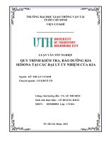 Quy trình kiểm tra, bảo dưỡng kia sedona tại các đại lý ủy nhiệm của kia