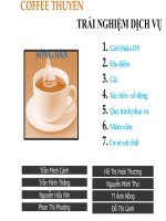 Tiểu Luận - Quản Trị Dịch Vụ - Đề Tài - Phát Triển Trải Nghiệm Dịch Vụ Cà Phê Thuyền Trên Sông Hàn