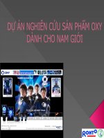 Tiểu Luận  - Nghiên Cứu Marketing - Đề Tài -  Dự Án Nghiên Cứu Sản Phẩm Oxy Dành Cho Nam Giới