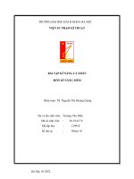 Bài tập kỹ năng cá nhân   môn kỹ năng mềm