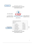 (Tiểu luận) các yếu tố ảnh hưởng đến quyếtđịnh sử dụng thực phẩm hữu cơ củasinh viên uef