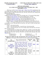 Tổ 1  biên bản kiểm phiếu toán lớp 5